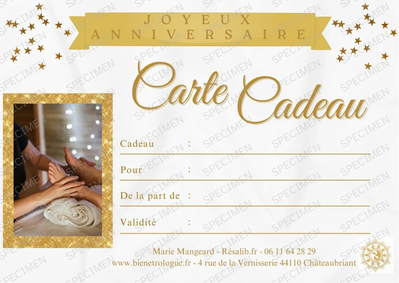 Carte cadeau aniversaire specimen | protected